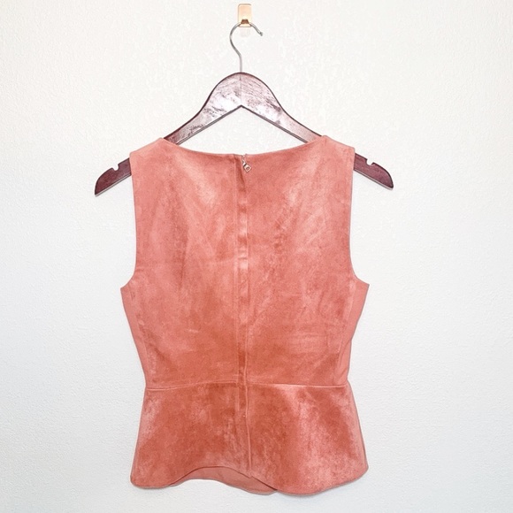 BCBGMaxAzria Cladiana Peplum Top Faux Suede NWT!! - Picture 5 of 9